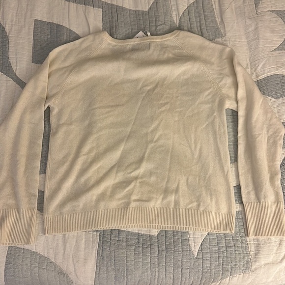 NWT CATNIP + SEAWEED Broken Shell Cashmere Sweater in White Med - Picture 7 of 7
